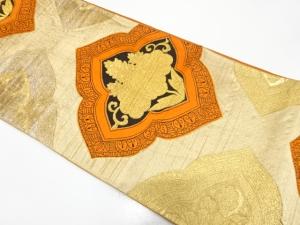 アンティーク　桐唐草に更紗模様織り出し袋帯（材料）